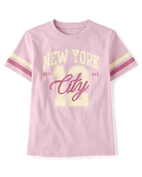 Girls New York Oversized Graphic Tee
