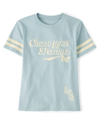 Girls Chase Your Dreams Oversized Graphic Tee