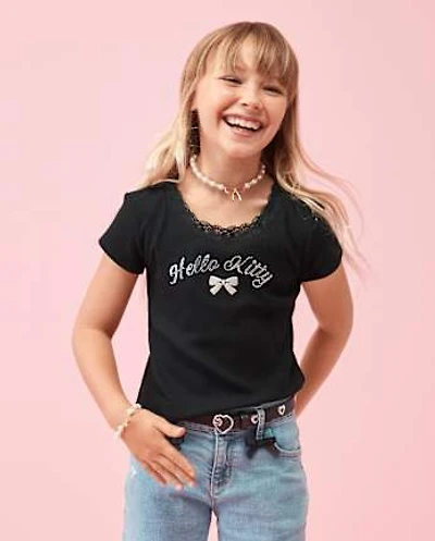 Girls Hello Kitty® Embellished Ribbed Baby Tee