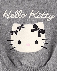 Girls Hello Kitty® Embroidered Bow Premium Fleece Sweatshirt