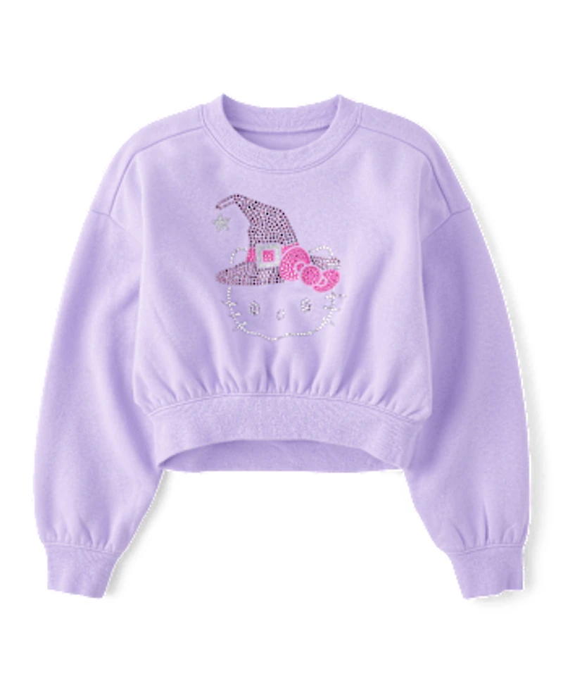 Girls Hello Kitty® Rhinestone Premium Fleece Sweatshirt