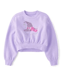 Girls Hello Kitty® Rhinestone Premium Fleece Sweatshirt