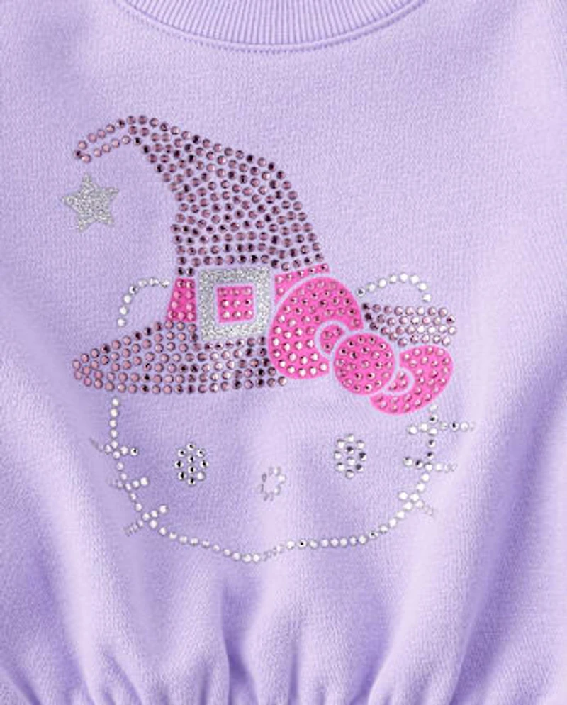Girls Hello Kitty® Rhinestone Premium Fleece Sweatshirt