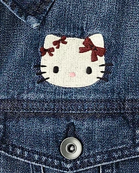 Girls Hello Kitty® Embroidered Denim Jacket