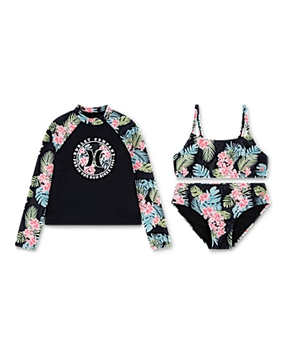 Girls Hurley™ Tropical 3-Piece Swimsuit
