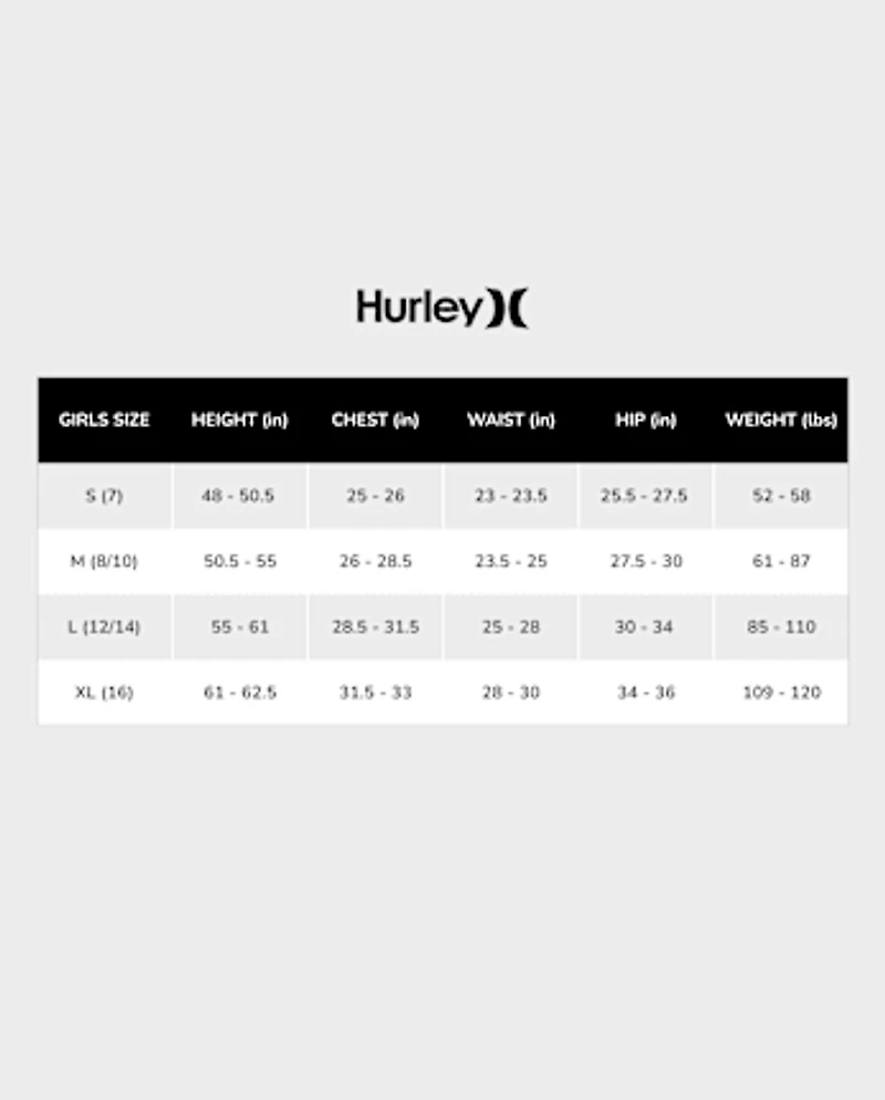Girls Hurley™ Rainbow Gradient One Piece Swimsuit