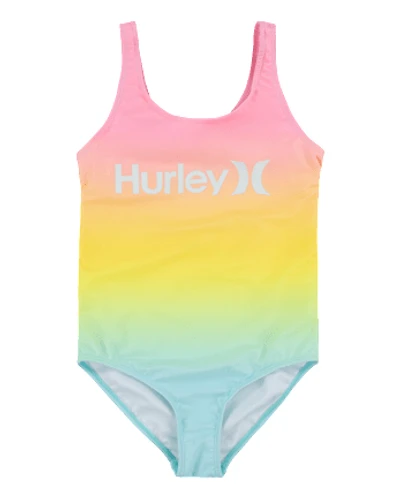 Girls Hurley™ Rainbow Gradient One Piece Swimsuit
