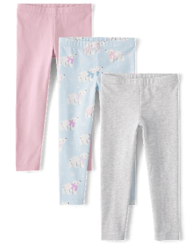 Toddler Girls Print Leggings -Pack