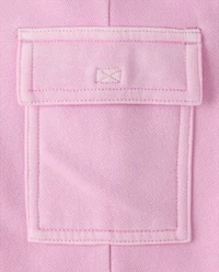 Toddler Garment Dyed Premium Fleece Wide Leg Cargo Lounge Pants