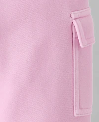 Toddler Garment Dyed Premium Fleece Wide Leg Cargo Lounge Pants