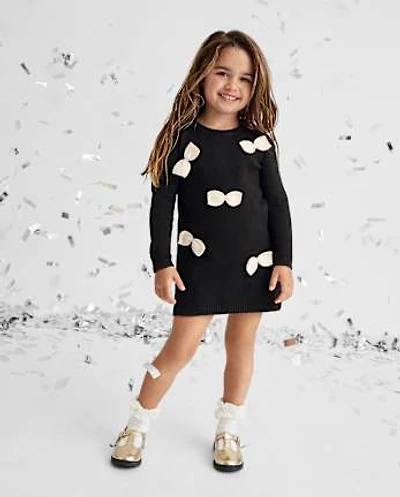 Baby And Toddler Girls Bow Sweater Dress
