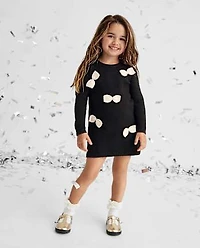 Baby And Toddler Girls Bow Sweater Dress