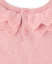 Baby And Toddler Girls Scalloped Sweater Dress