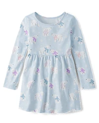 Baby And Toddler Girls Print Babydoll Dress