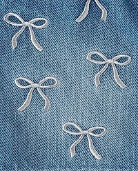 Toddler Girls Rhinestone Bow Denim Skirt