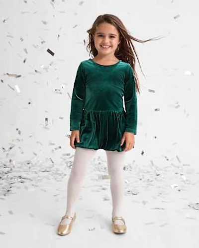 Robe à bulles en velours pour bébés et petites filles