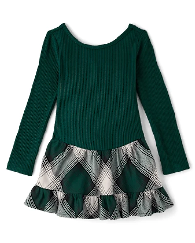 Baby And Toddler Girls Plaid Drop Waist Dress