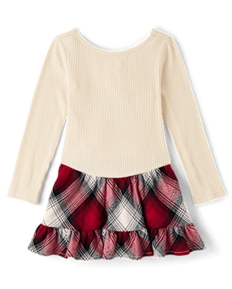 Baby And Toddler Girls Plaid Drop Waist Dress