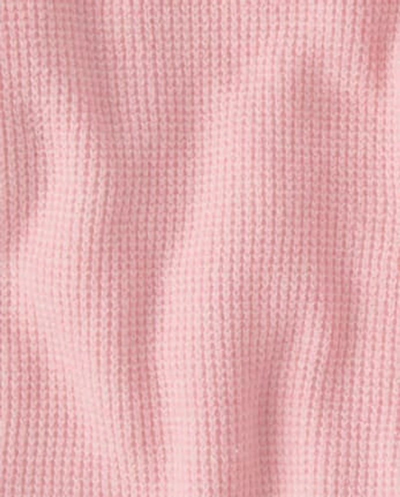 Toddler Girls Waffle Sweater 2-Piece Outfit Set