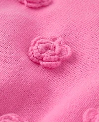 Toddler Girls 3D Rosette Sweater