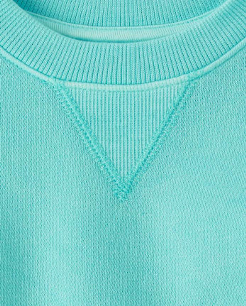 Toddler Girls Garment Dyed Premium Fleece Sweatshirt