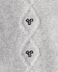 Pull super doux en maille torsadée à paillettes pour petite fille