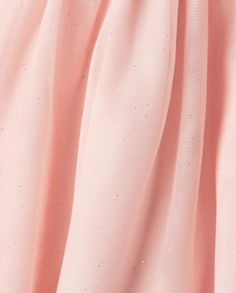 Robe ajustée et évasée en maille à paillettes pour fille