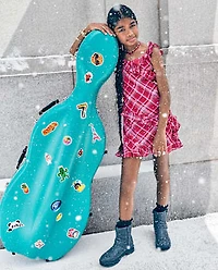 Girls Plaid Chiffon Ruffle Dress