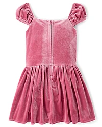 Girls Velour Corset Dress