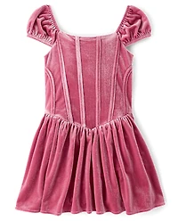 Girls Velour Corset Dress