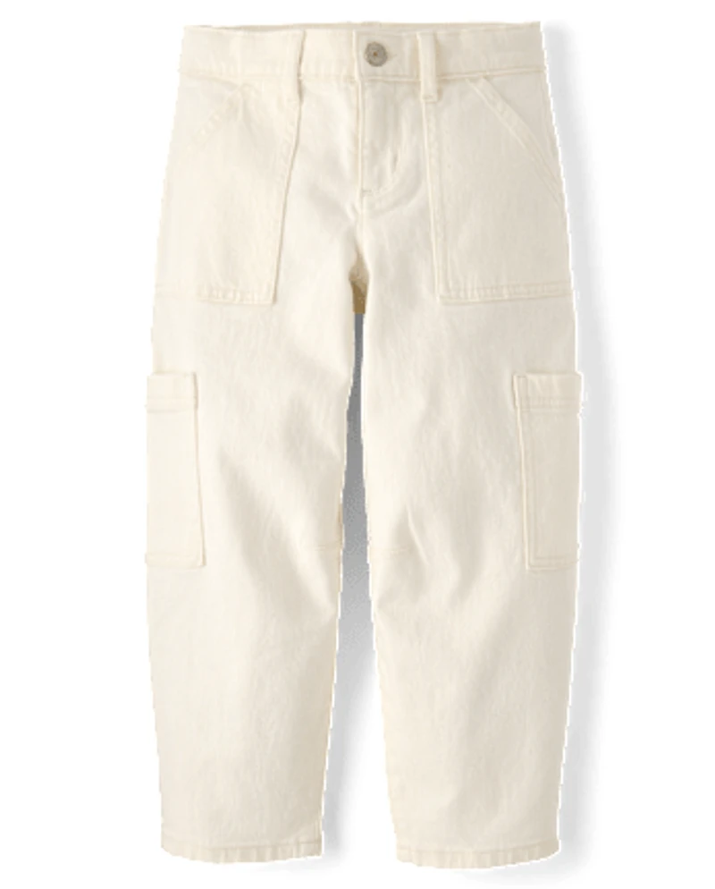 Girls Utility Barrel Jeans