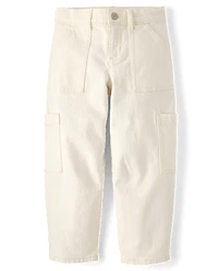 Girls Utility Barrel Jeans