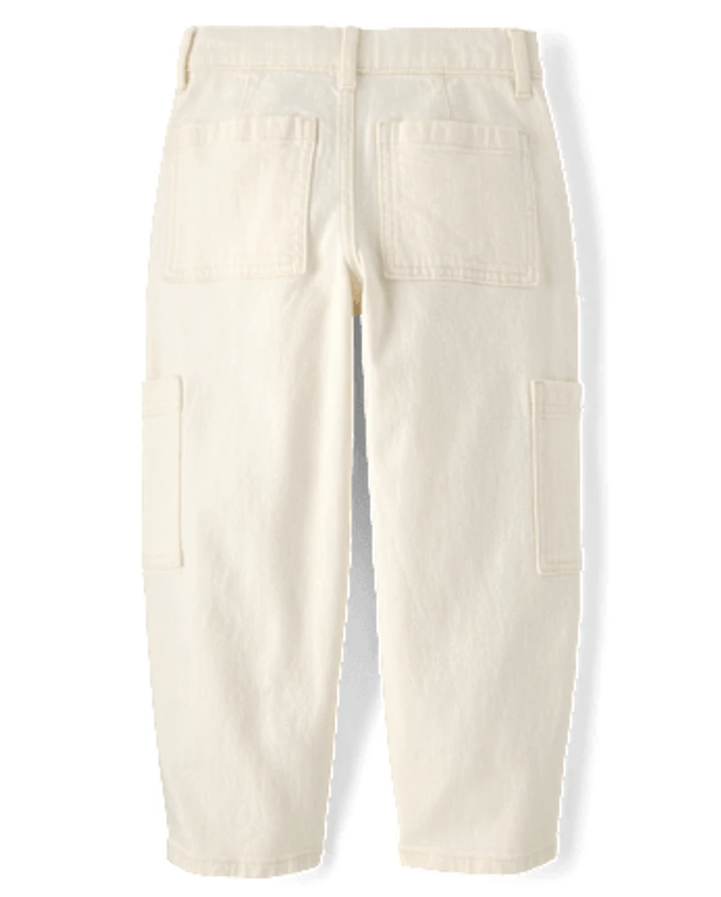 Girls Utility Barrel Jeans