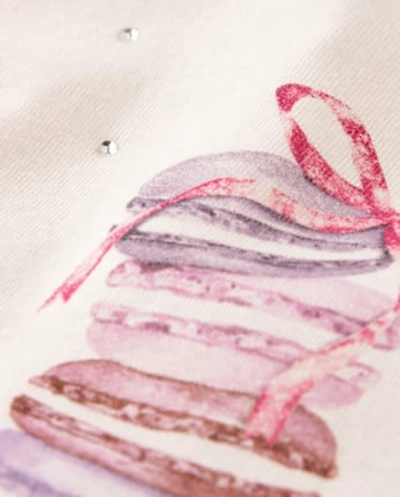 Girls Embellished Graphic Baby Tee