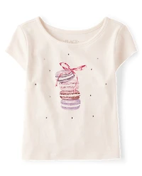 Girls Embellished Graphic Baby Tee