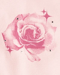 Girls Embellished Graphic Baby Tee