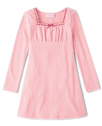 Robe droite côtelée en suède pour fille