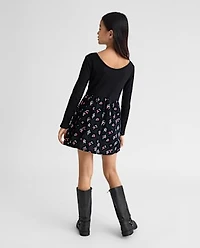 Girls Floral V-Waist Dress