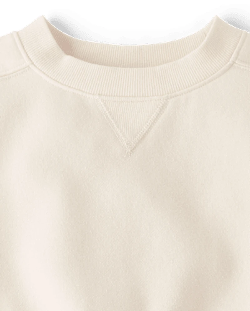 Girls Garment Dyed Premium Fleece Sweatshirt