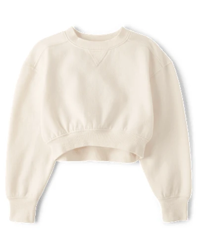 Girls Garment Dyed Premium Fleece Sweatshirt
