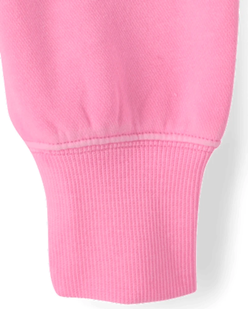 Girls Garment Dyed Premium Fleece Sweatshirt