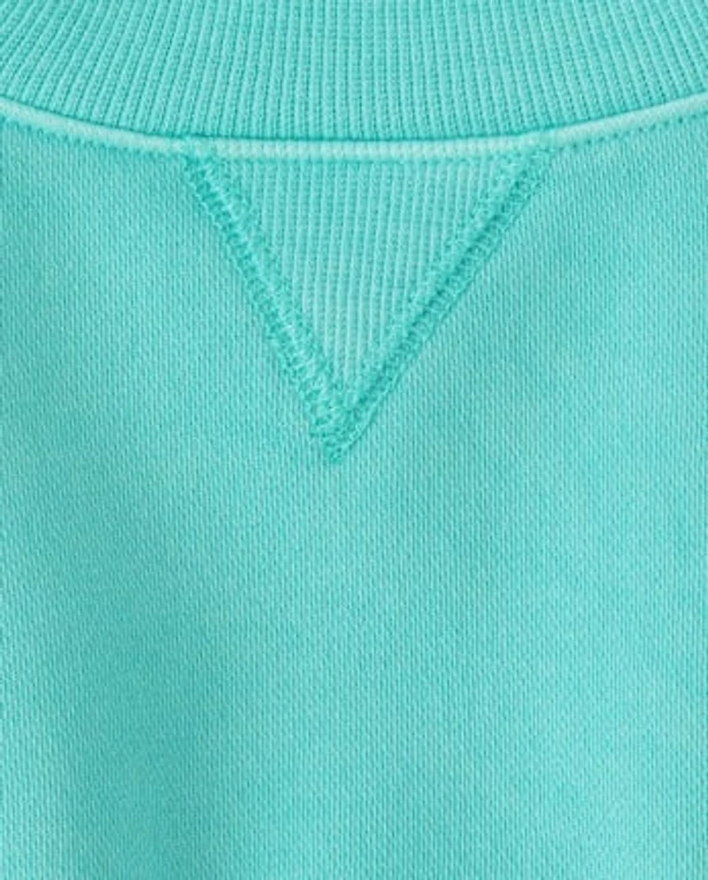 Girls Garment Dyed Premium Fleece Sweatshirt