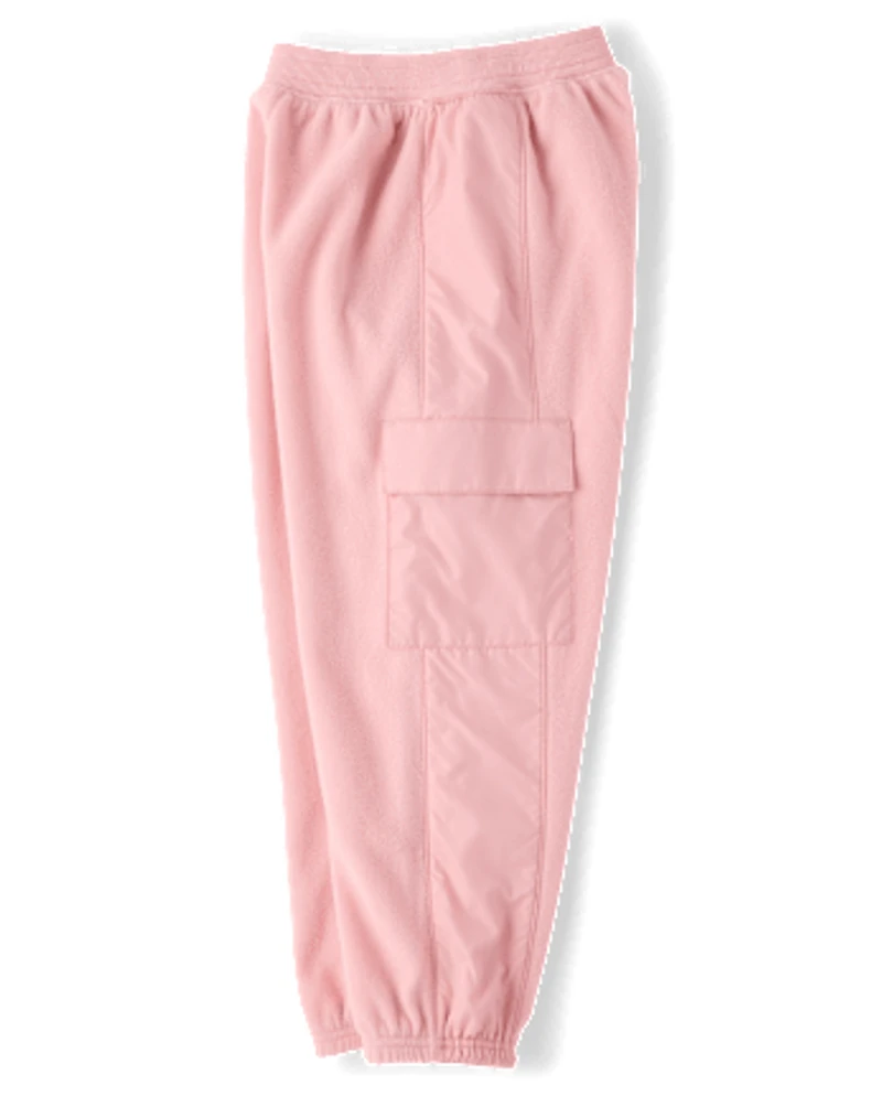 Pantalon de jogging cargo en micropolaire pour fille