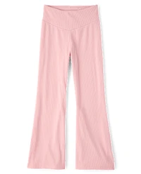 Girls Sueded Rib Flare Leggings