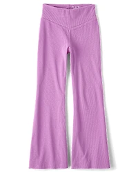 Girls Sueded Rib Flare Leggings