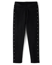 Girls Studded Winter Warm Leggings