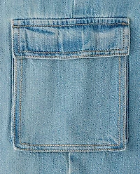 Jean cargo baggy à strass pour fille