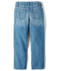 Girls Heart Belted Slouchy Jeans