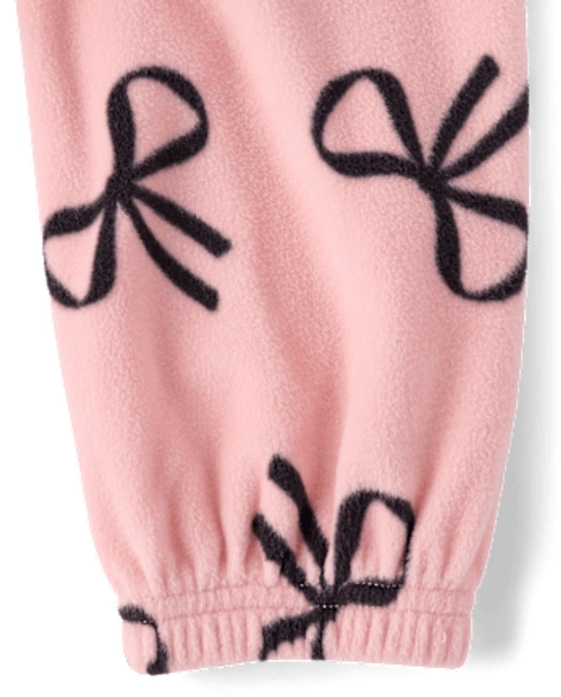 Girls Print Microfleece Half Zip Pullover
