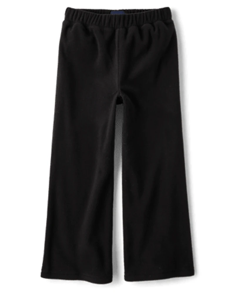 Girls Microfleece Wide Leg Sweatpants